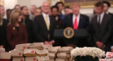 وجبة طعام من ماكدونالد ل ترامب و موظفيه