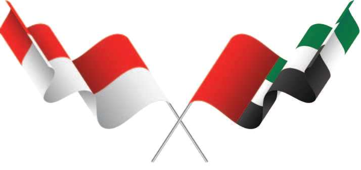علم الإمارات و إندونيسيا