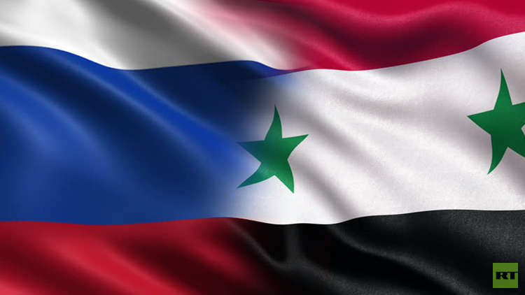 علم روسيا و سورية