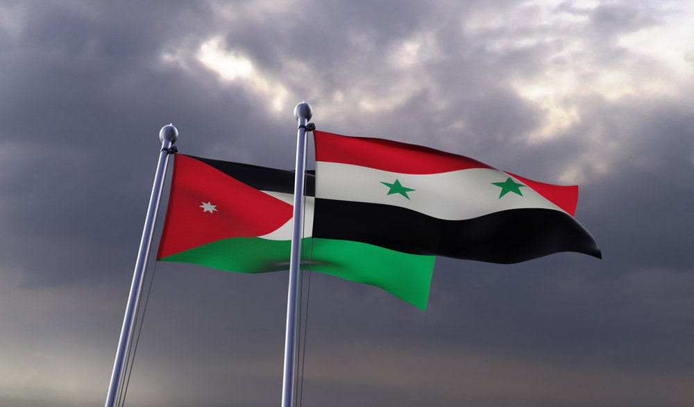 علم سورية و الأردن