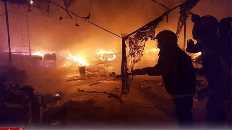 حريق بمركز عزل مصابي كورونا جنوبي العراق