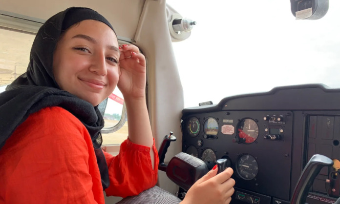 Syrian pilot Maya Ghazal