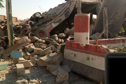 تفجير مبنى فرقة حزب البعث العربي الاشتراكي وسط مدينة داعل