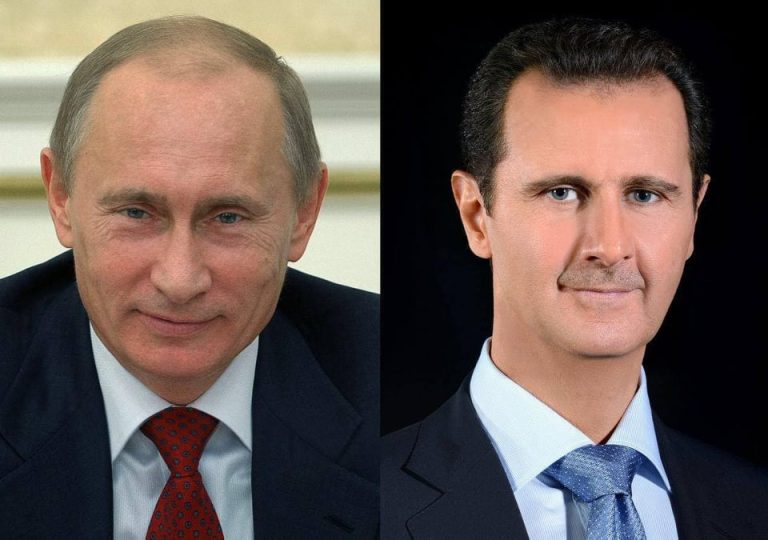 الرئيس الأسد يتصل بالرئيس بوتين
